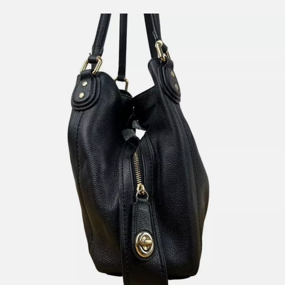 Coach Edie Black Turnlock Shoulder Bag - Picture 5 of 14